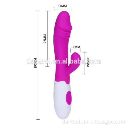 DG-003/ 30 Speeds Silicone Dual Fake Dildo Vibrators Vibration Massager G-spot Stimulator Stimulating Sex Products